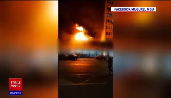Incendiul de la o shaormerie din București s-a extins la blocurile din jur. ”Puteam să murim”