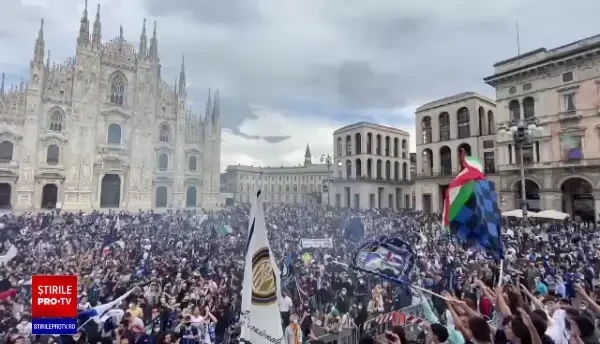 Scandal în Italia. 30.000 de fani ai echipei Inter au fost lăsaţi să sărbătorească titlul la Milano în stradă
