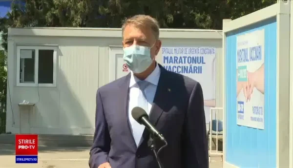 Klaus Iohannis: Stăm extraordinar de bine cu campania de vaccinare