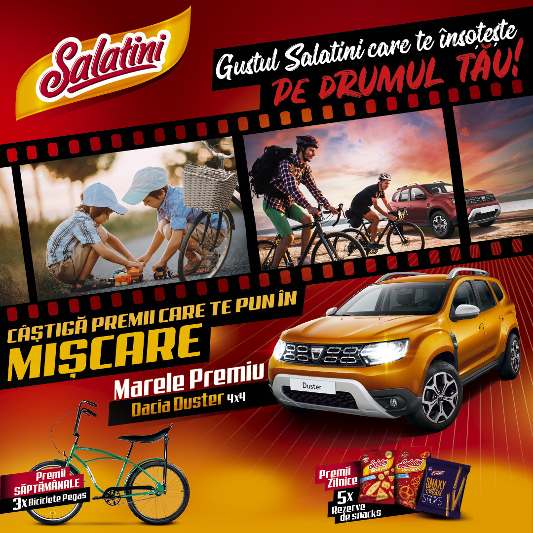 (P) Ai drumul tău. Urmează-l cu încredere! Alături de Salatini. Gustul care te însoțește pe drumul tău