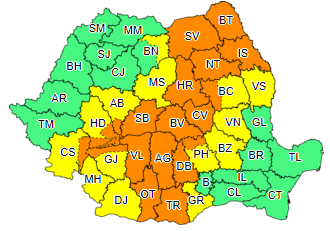 ANM a emis un nou cod portocaliu de ploi abundente în jumătate din țară. Cât timp este valabil