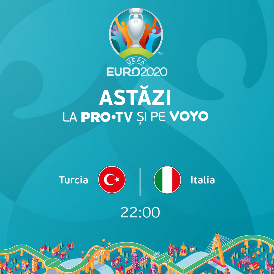 &Icirc;ncepe EURO 2020! De astăzi, &icirc;n direct, pe PRO TV și VOYO!