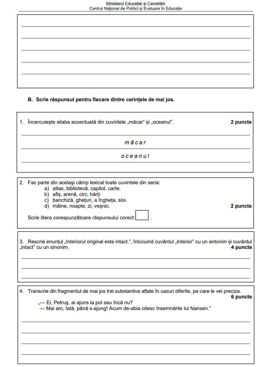 Evaluare Naţională 2021. Modele de subiecte şi teste de antrenament la Limba şi literatura rom&acirc;nă - 5