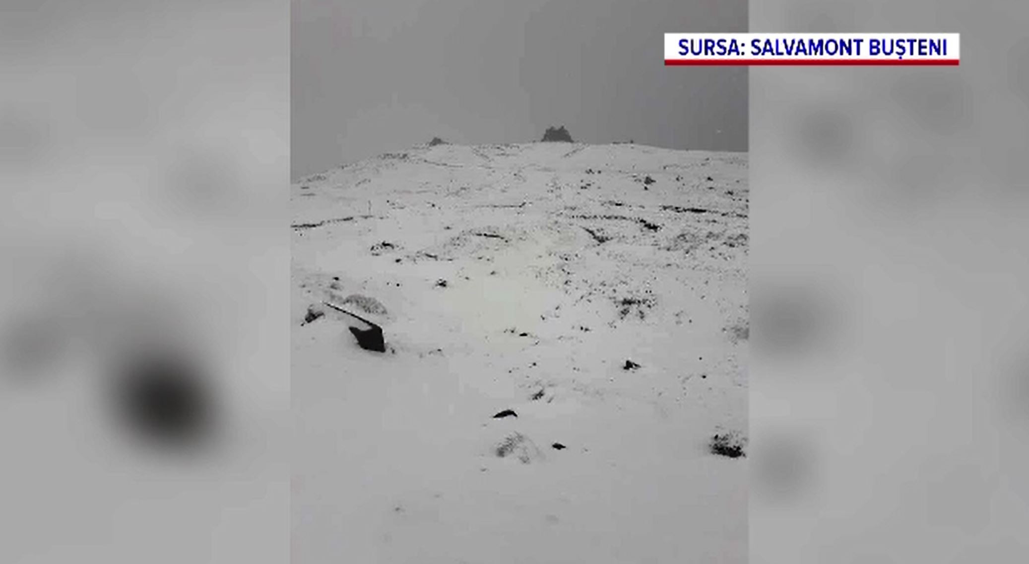 Peisaj de iarnă în Bucegi, după o ninsoare abudentă. Imaginile surprinse de salvamontiști