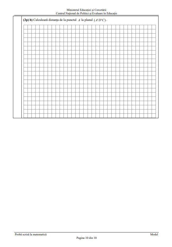 Modele de subiecte şi teste de antrenament la Matematică - 2