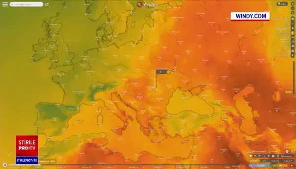 Cod roșu și portocaliu de caniculă în jumătate din țară, până vineri. Ar putea urma furtuni violente