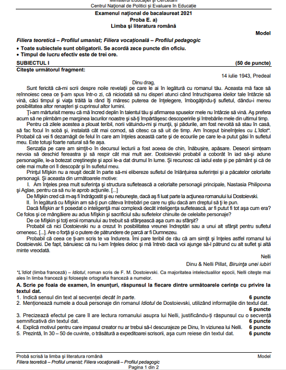 Profil uman subiect pagina 1