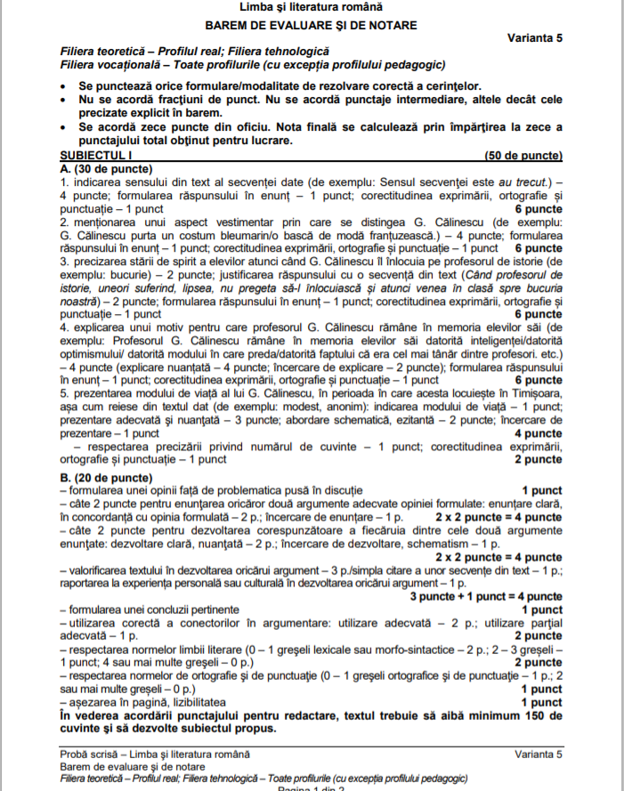 Subiecte 2020 profil real barem 1