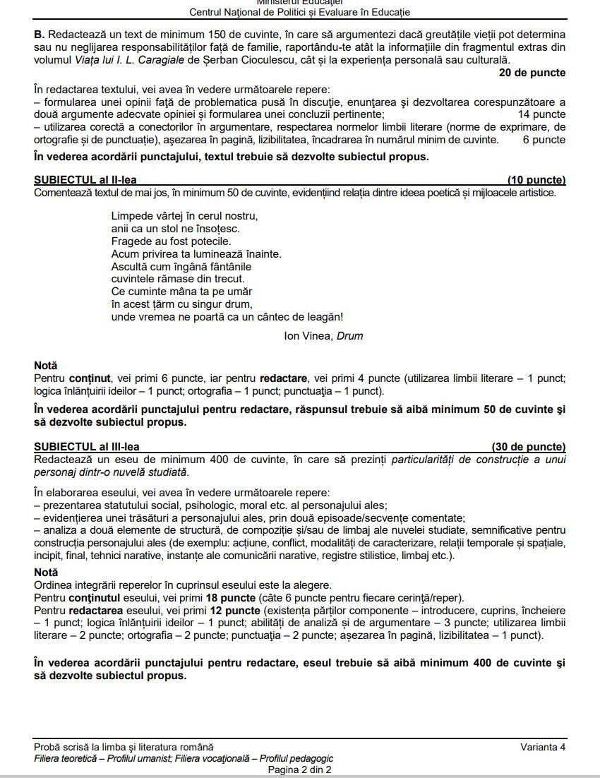 Subiecte BAC 2021. uman sub2