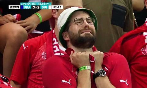 Retrospectiva meciului Franta- Elveția într-o singură poză. De la agonie la extaz în 90 de secunde