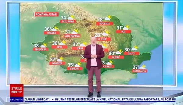 Vremea azi, 29 iunie. Se încălzește din nou foarte tare. Vor fi 38 de grade la umbră