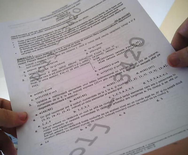 Subiectele la Informatica