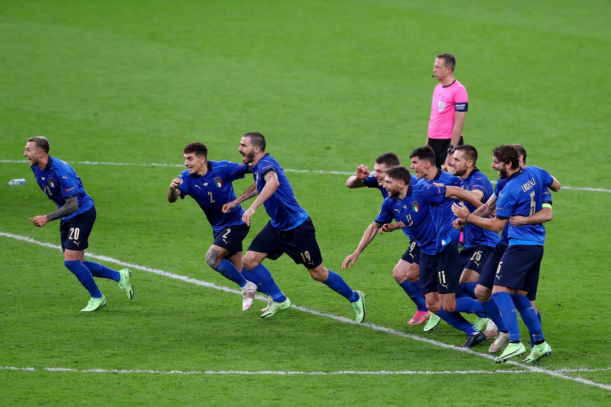 Italia, prima finalistă la EURO 2020. A învins Spania la loviturile de departajare