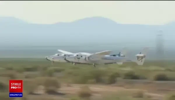 VIDEO. Naveta SpaceShipTwo a atins o altitudine de circa 86 de km și a aterizat cu bine înapoi Pământ