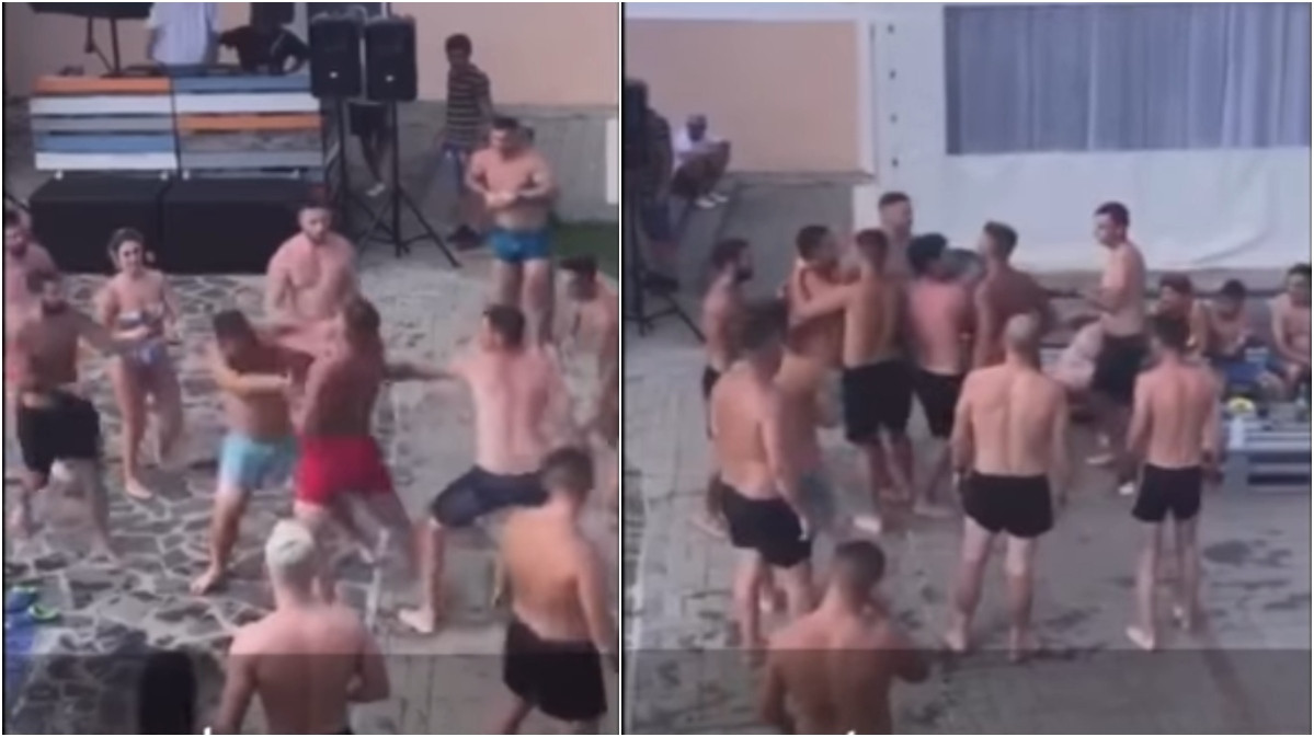 Bătaie generală la un ștrand din Carei. Scandalagiii s-au oprit abia la intervenția bodyguarzilor