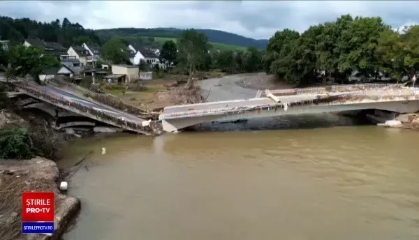 Zeci de români au fost surprinsi în mijlocul inundațiilor devastatoare din Germania: „Mulți au pierdut totul”