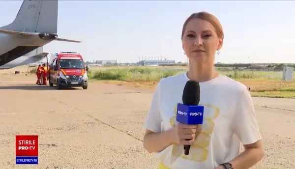 Trei dintre victimele exploziei din Popești Leordeni, transferate în Germania cu un avion militar