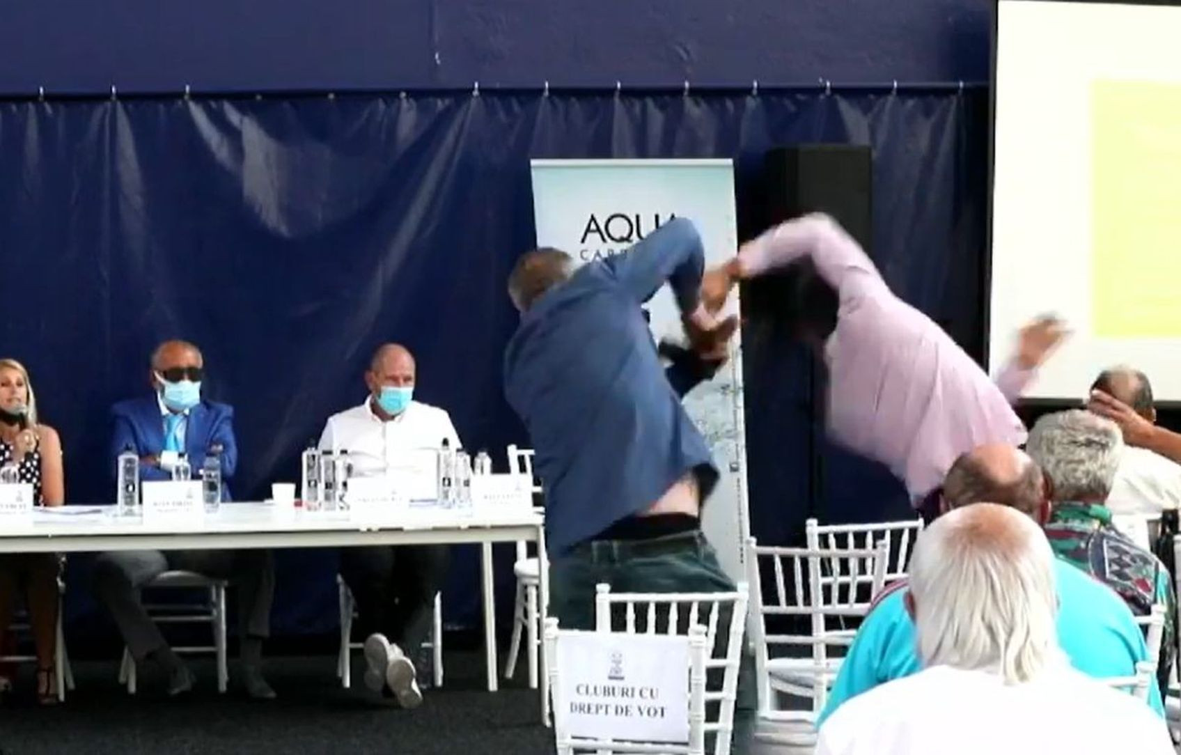 VIDEO. Scandal la Adunarea Generală a Federației Române de Tenis. Poliția și ambulanța au fost chemate la fața locului