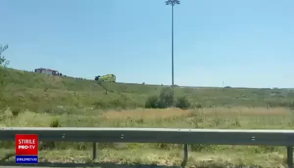 Un TIR s-a răsturnat pe Autostrada Soarelui