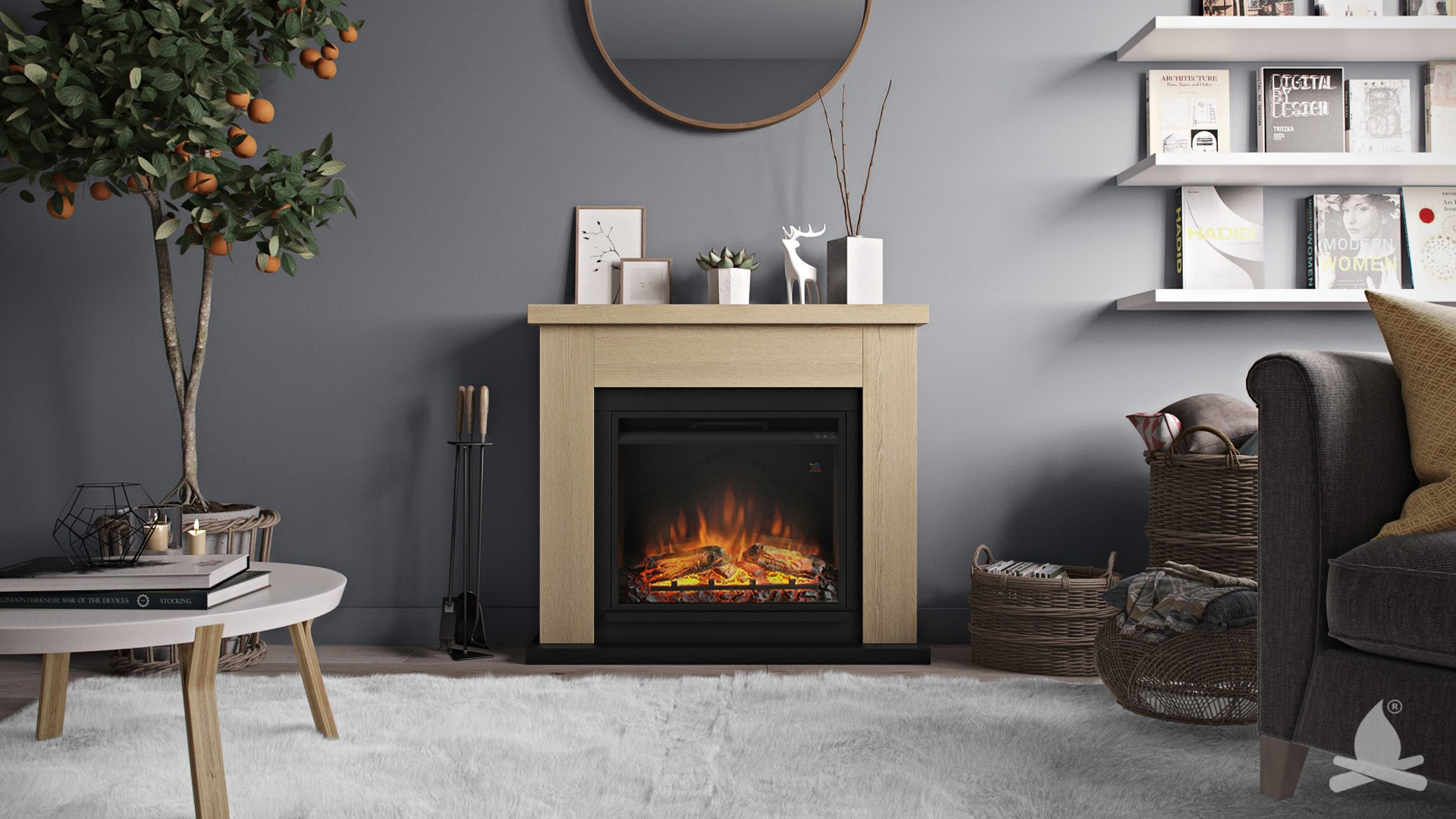 (P) Șemineul electric cu consumul unui bec există și va arăta sublim în apartamentul tău!