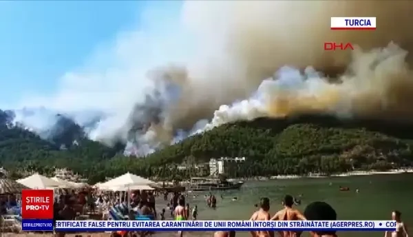 Incendiile din Turcia pun în pericol stațiunile turistice. Mai multe hoteluri au fost evacuate