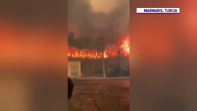 Incendiile de vegetatie fac ravagii &icirc;n Turcia. Flăcările amenință hotelurile, iar turiștii sunt evacuați de pe plaje