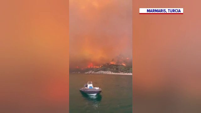 Incendiile de vegetatie fac ravagii &icirc;n Turcia. Flăcările amenință hotelurile, iar turiștii sunt evacuați de pe plaje