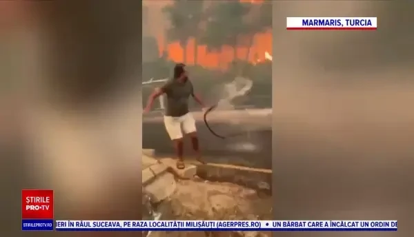 Incendiile de vegetație fac ravagii în Turcia. Flăcările amenință hotelurile, iar turiștii sunt evacuați de pe plaje