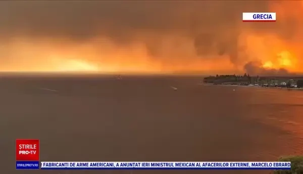 Dezastrul provocat de incendiile din Grecia, prin ochii românilor: ”Am fost nevoită să plec de acasă, mi-a fost teamă”