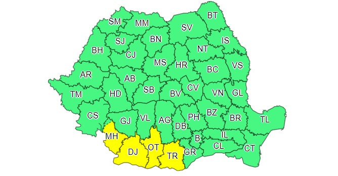 O nouă zi cu vreme la extreme. Cod galben de caniculă, dar și vijelii și grindină