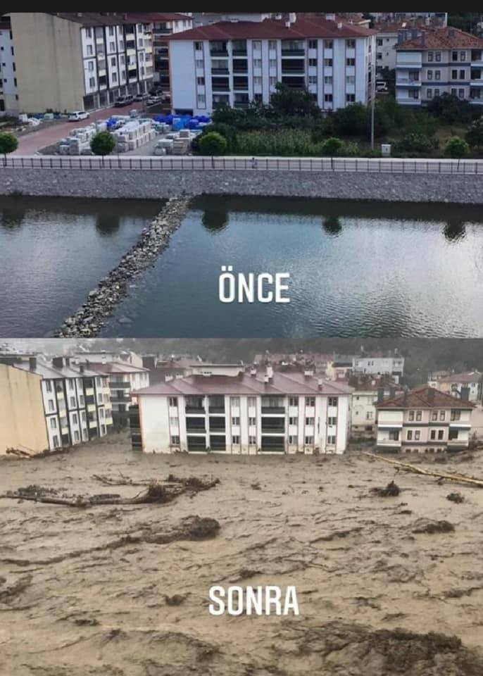 O imagine care vorbește de la sine. O zonă din Turcia, de nerecunoscut după inundații