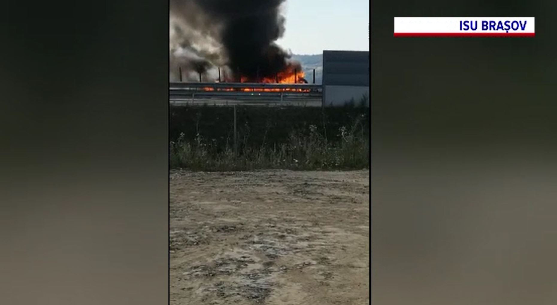 Circulație îngreunată pe A3, după ce un camion a luat foc în timpul mersului