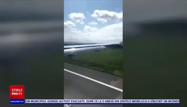 Filmul incidentului în care a fost implicat un avion WizzAir. Aeronava ar fi fost închiriată de la o altă companie