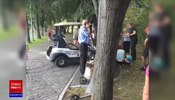 Accident grav în Parcul IOR din Capitală. Un polițist local a lovit cu mașina 2 femei care stăteau pe bancă