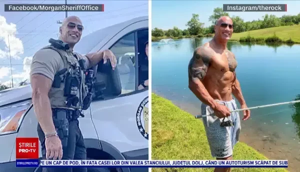 Un agent de poliție din statul american Alabama, asemănare izbitoare cu actorul Dwayne "The Rock" Johnson