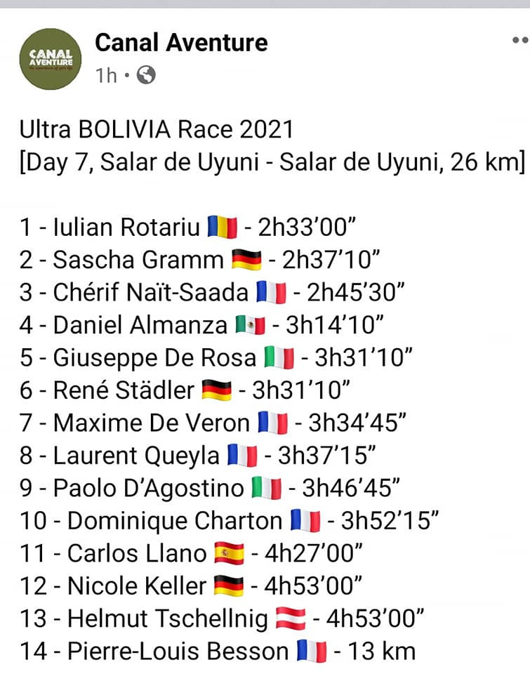 Pompierul botoșănean Iulian Rotariu a c&acirc;ştigat "Ultra Bolivia Race", ultra-maratonul din Anzii Cordilieri
