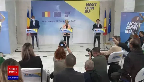 Ursula von der Leyen, conferință comună cu Iohannis și Cîțu