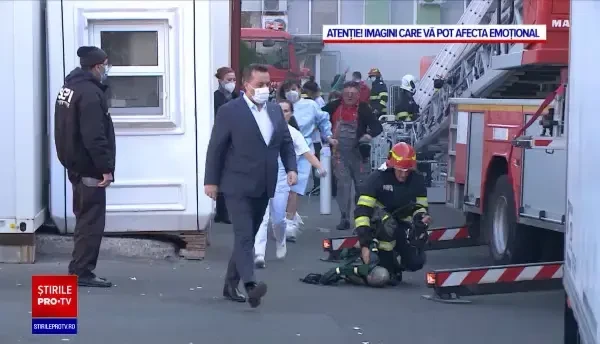 Filmul incendiului de la Spitalul de Boli Infecțioase Constanța. Șapte pacienți și-au pierdut viața