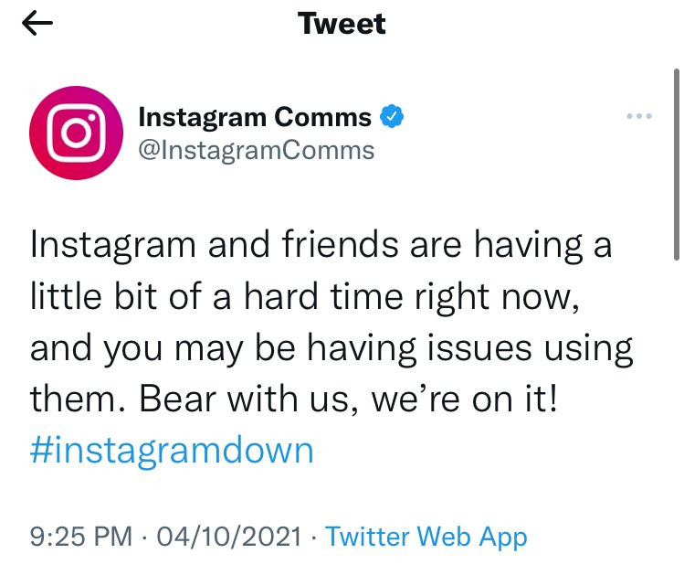 instagram down
