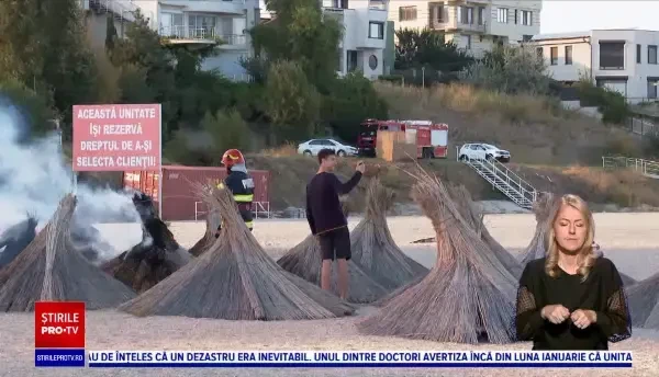 Incendiu violent la un bar din Constanța. Focul s-a extins și în împrejurimi