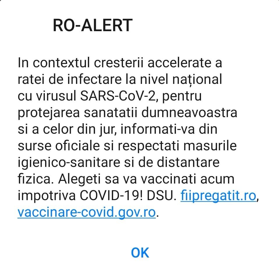 mesaj ro alert capitala