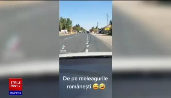 Marcaje rutiere periculoase, trasate pe un drum european. „Parcă ar fi tras de unul la băutură”