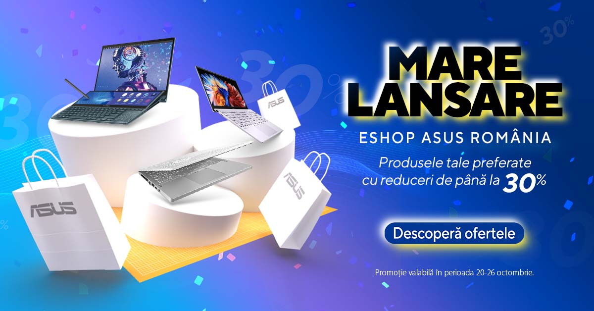 (P) Site-ul global ASUS integrează eShop-ul pentru utilizatorii din România