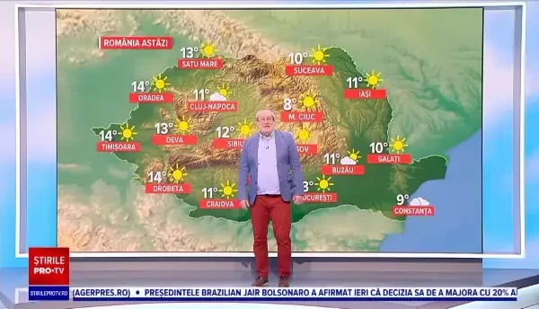 Vremea, 25 Octombrie. Vreme frumoasă și cer senin în cea mai mare parte a țării