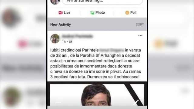 Enoriași păcăliți să doneze pentru înmormântarea unui preot mort de un an, printr-o postare pe Facebook
