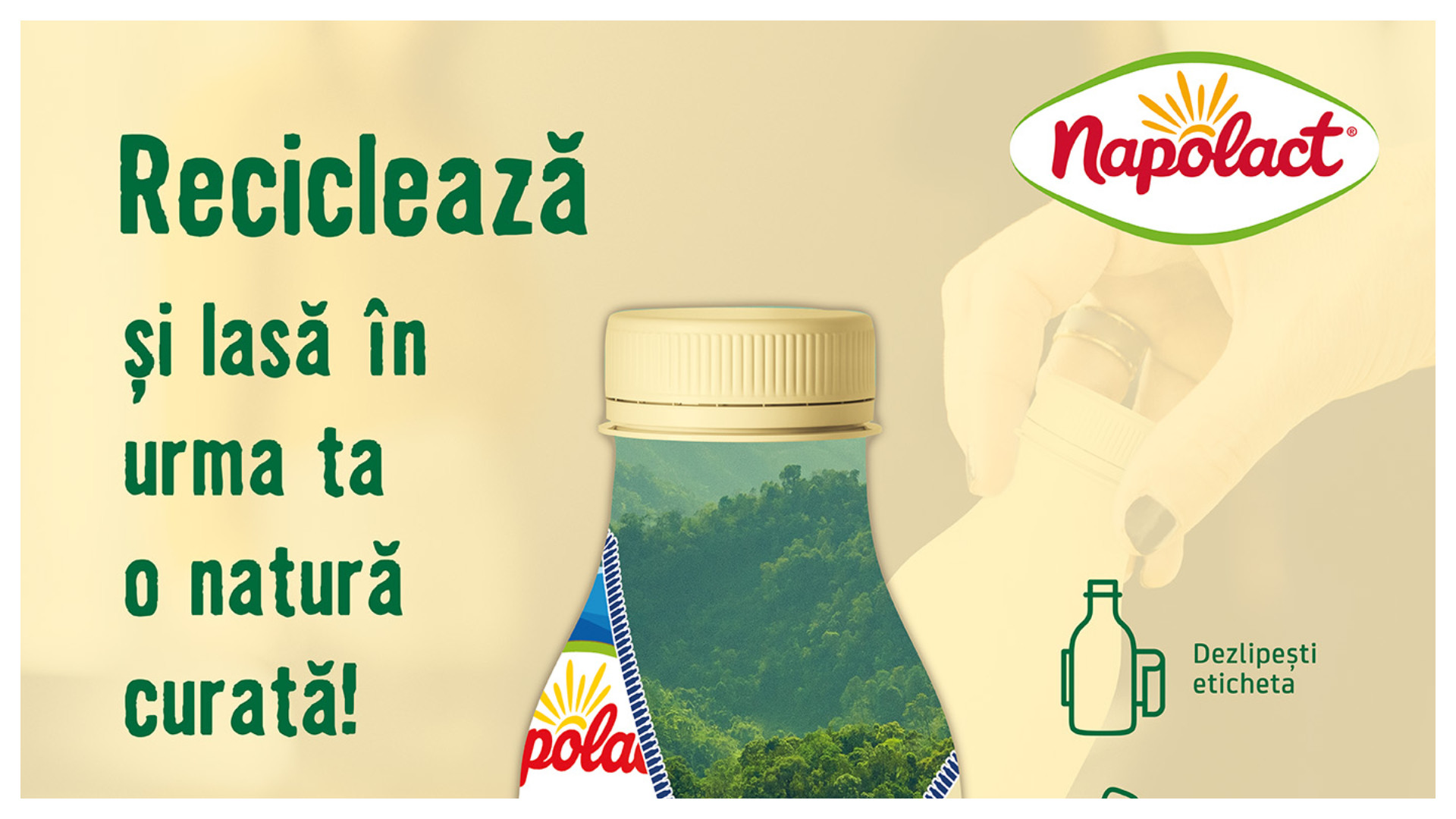 (P) Napolact își schimbă ambalajul pentru a fi mai prietenos cu mediul
