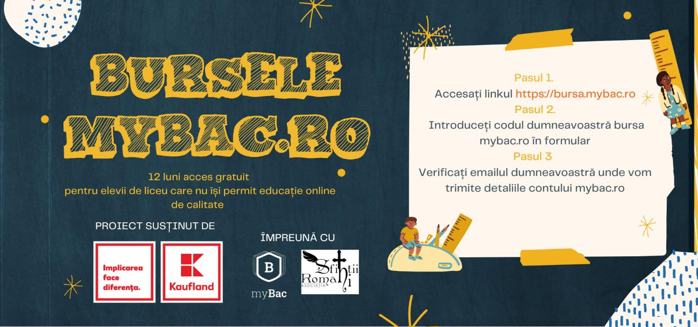 (P) Educatie online de calitate pentru toti liceenii: bursele mybac.ro - proiect sustinut de Kaufland Romania