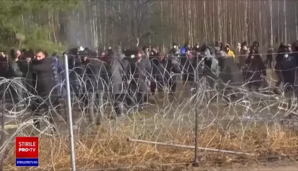 Alertă în Uniunea Europeană. Sute de migranți au forțat granița Poloniei cu Belarus