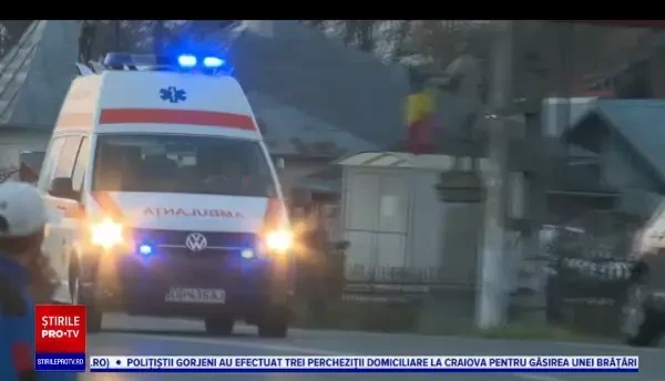 Un TIR a rupt gardul unei gospodării de la marginea șoselei ce leagă municipiile Pitești și Târgoviște