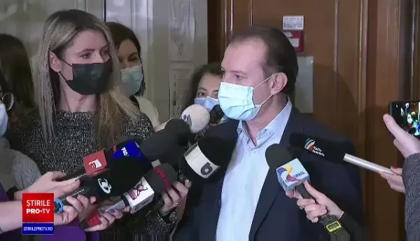 Încă un moment neplăcut pentru Cîțu. Ce a făcut Simion când șeful PNL vorbea cu presa